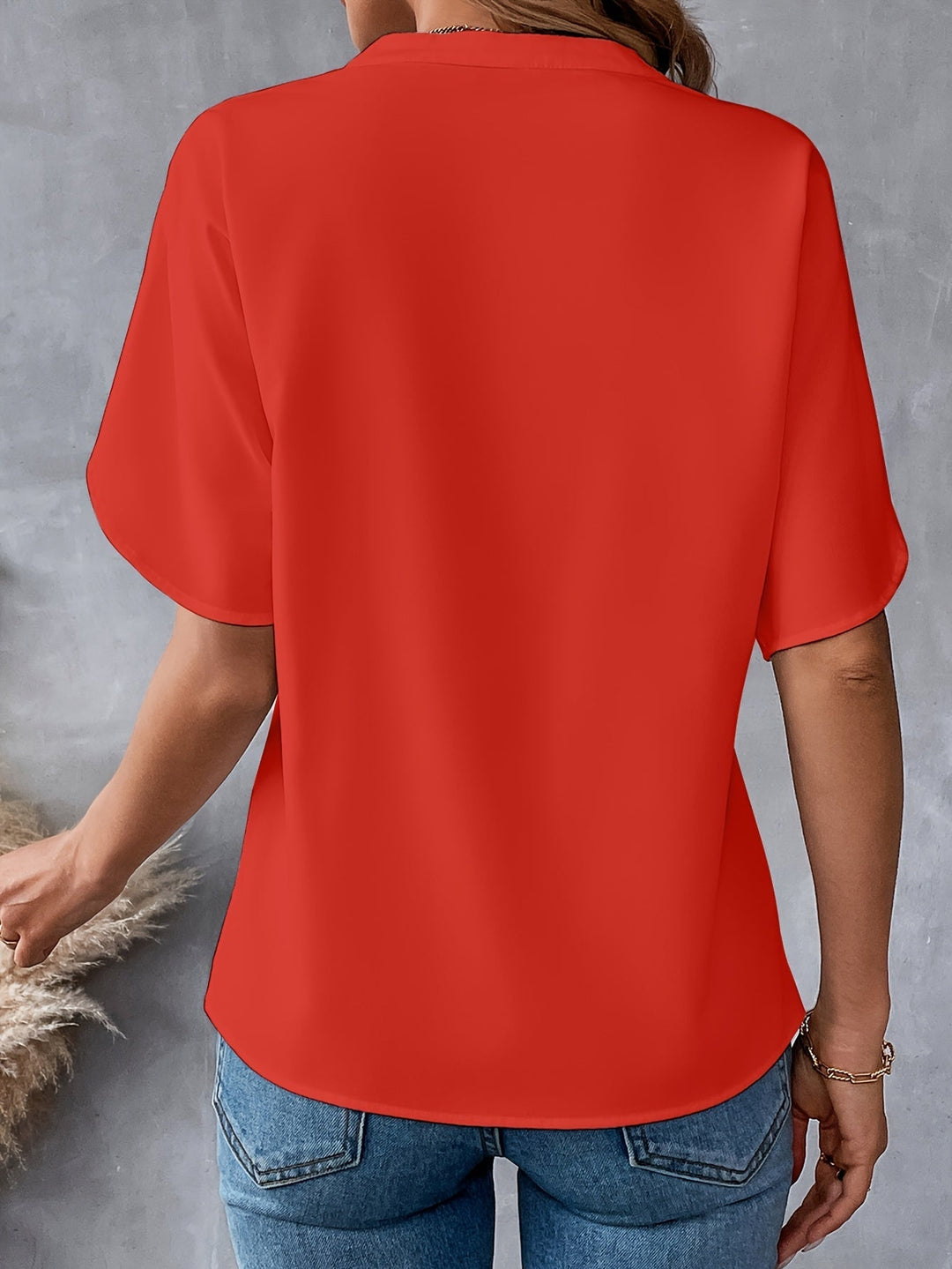 Lyvienne | Minimalist V-Neck Blouse