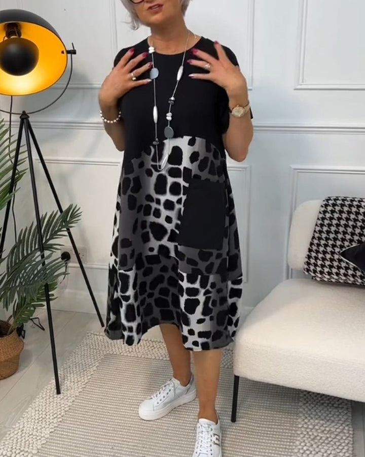 Viola | Abstract Print Midi Dress