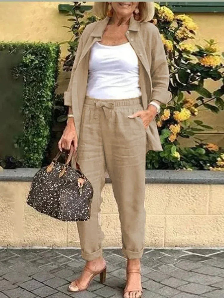 Adira | Relaxed Button-Down Two-Piece Set