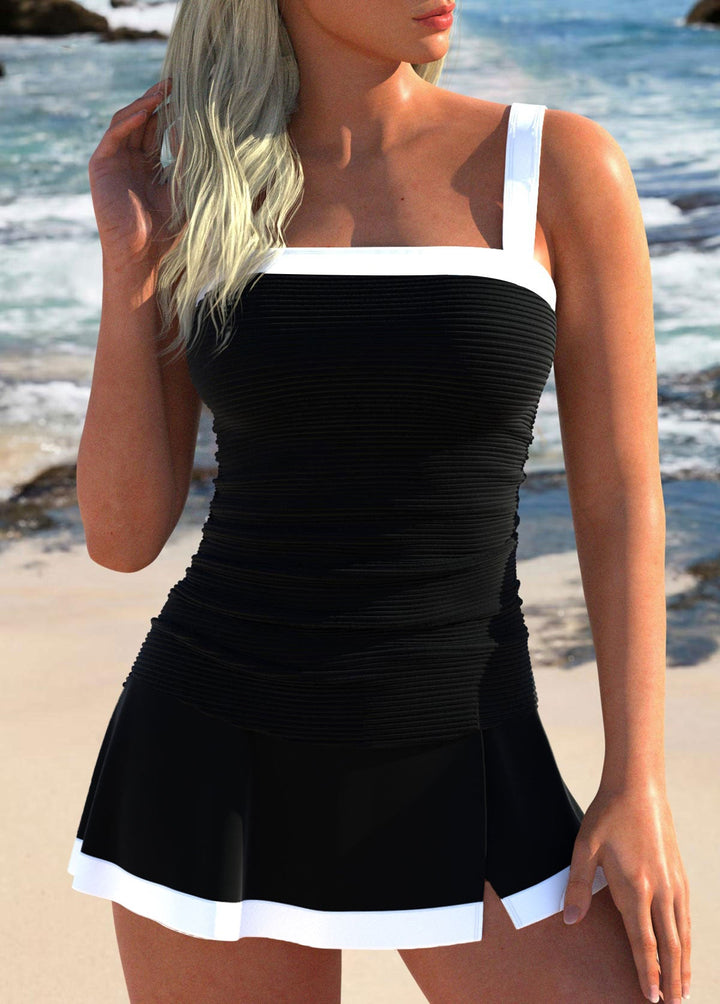 Camryn | Elegant Contrast Swim Dress