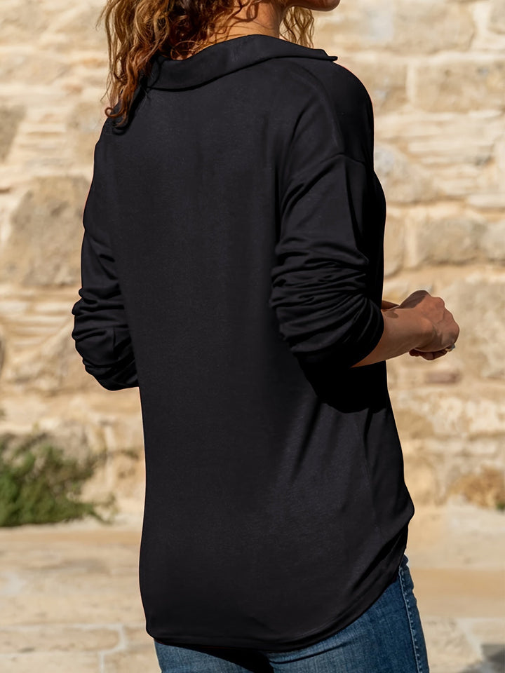 Virella | Stylish Zip-Collar Casual Top