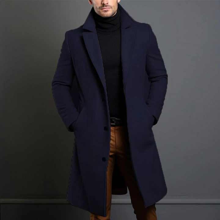 Men’s Elegant Long Tailored Winter Overcoat