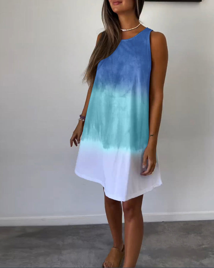 Piper | Women’s Color Block Cotton Tank Mini Dress