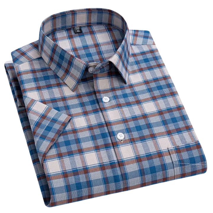 Winston | Men’s Classic Patterned Short Sleeve Button-Down Shirt