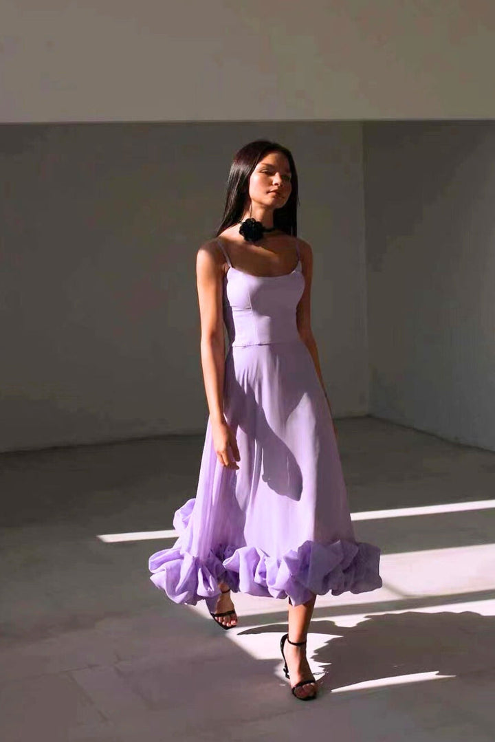 Sorelle | Ruffle Hem Midi Dress