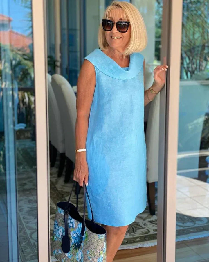 Vivienne | Elegant Cowl-Neck Summer Dress