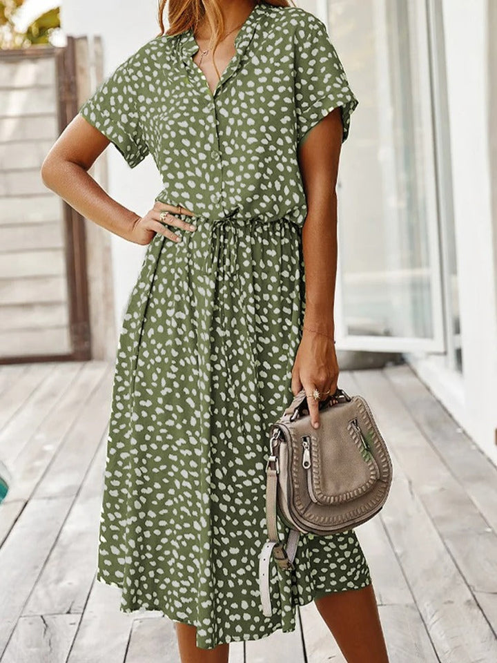 Sienna | Relaxed Leopard Print Midi Dress