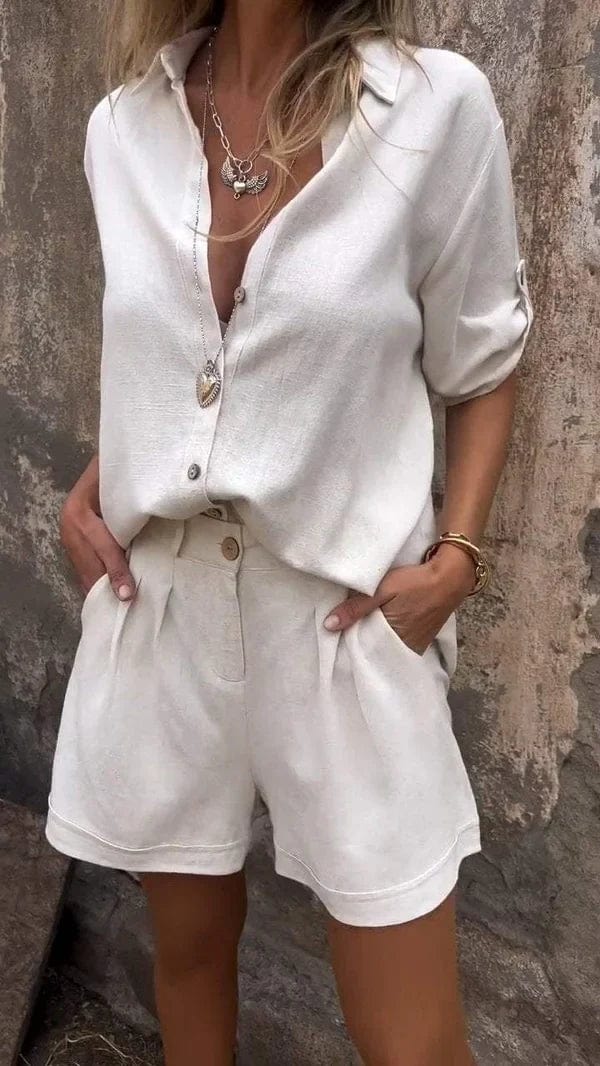 Sienna | Relaxed Chic Shirt & Shorts Set