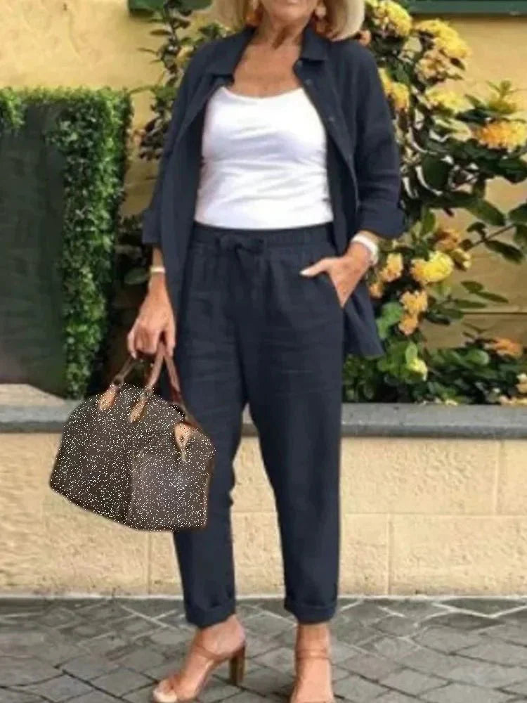 Adira | Relaxed Button-Down Two-Piece Set
