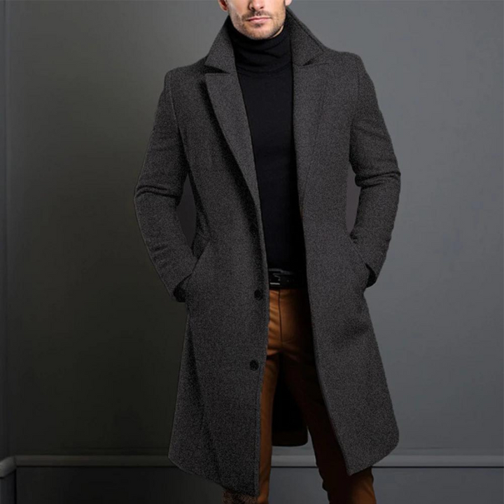 Men’s Elegant Long Tailored Winter Overcoat