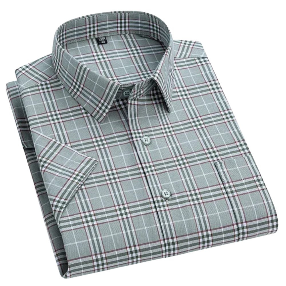 Winston | Men’s Classic Patterned Short Sleeve Button-Down Shirt