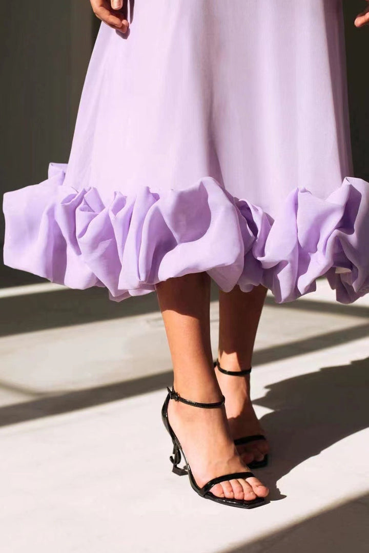 Sorelle | Ruffle Hem Midi Dress
