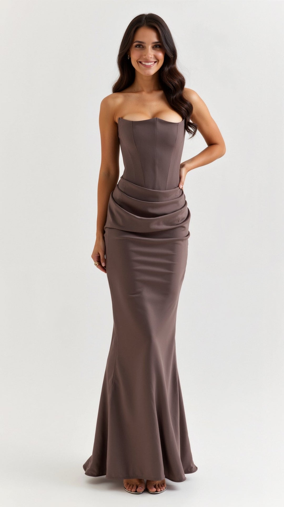 Serena | Women’s Minimalist Column Maxi Dress