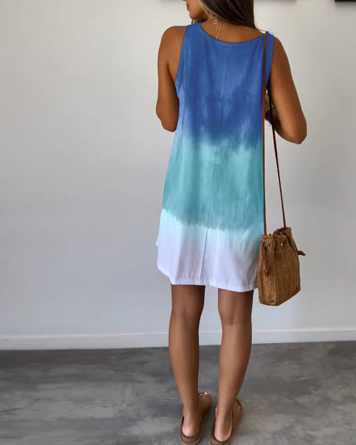 Piper | Women’s Color Block Cotton Tank Mini Dress