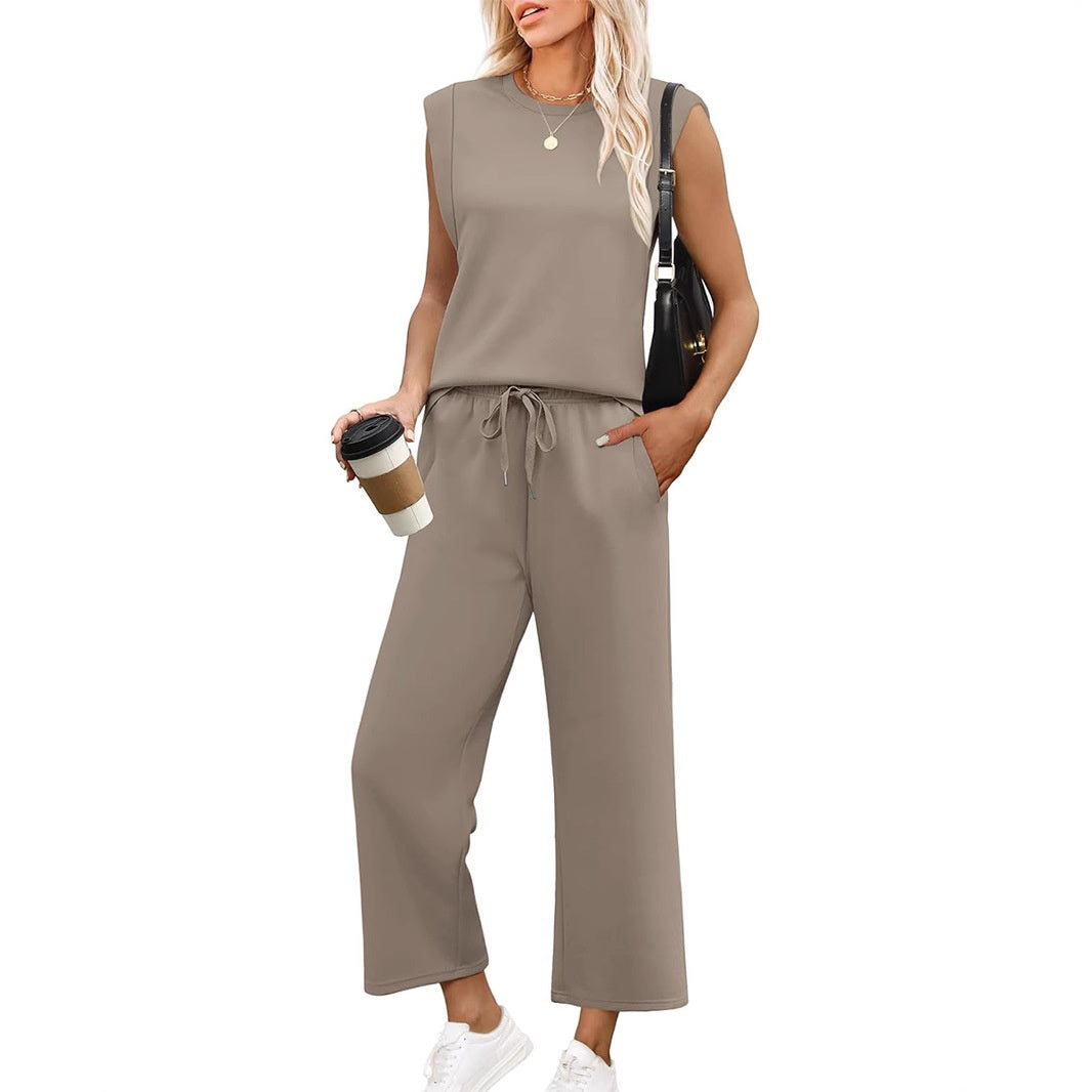 Kaya | Sleeveless Wide-Leg Lounge Set