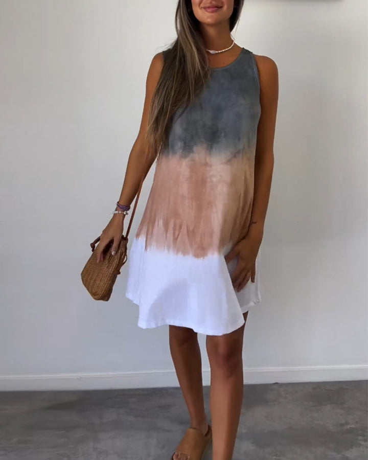 Piper | Women’s Color Block Cotton Tank Mini Dress