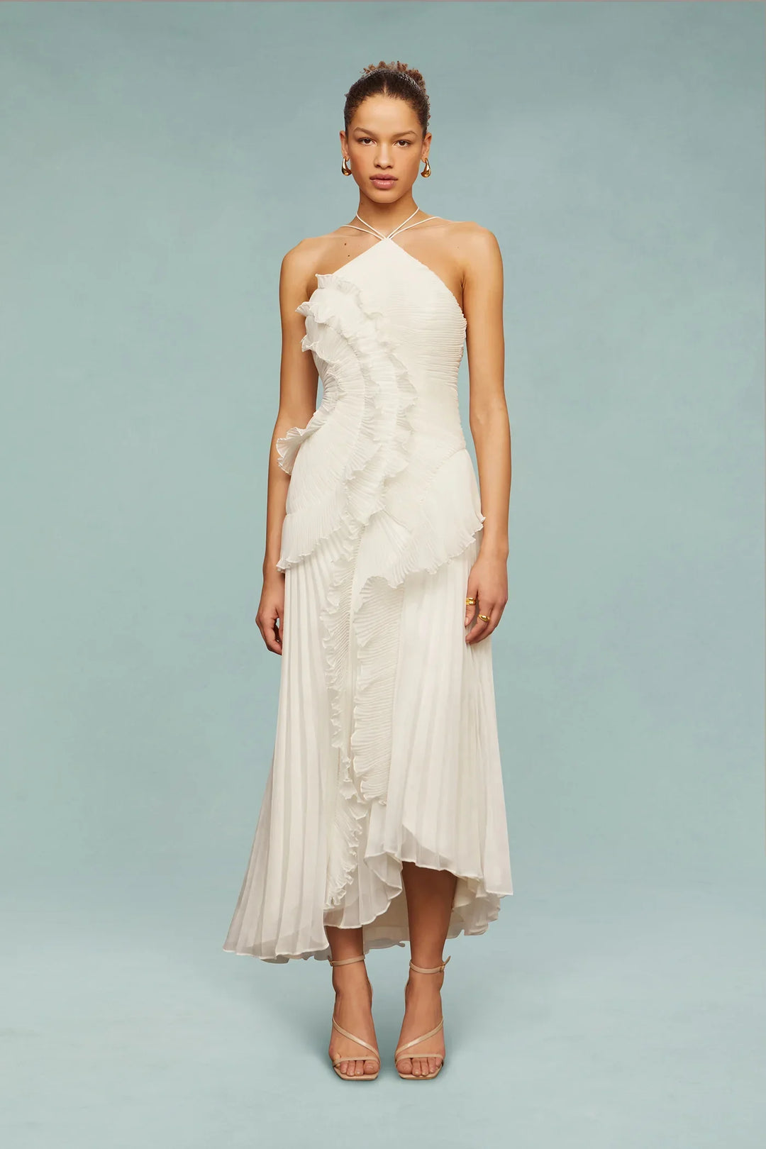 Lara | Women’s Pleated Wedding Guest Maxi Dress