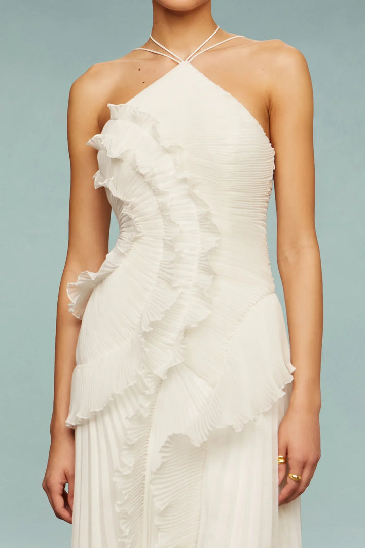Lara | Women’s Pleated Wedding Guest Maxi Dress