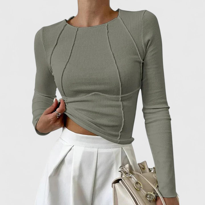 Isla | Sleek Fitted Women’s Long Sleeve Top