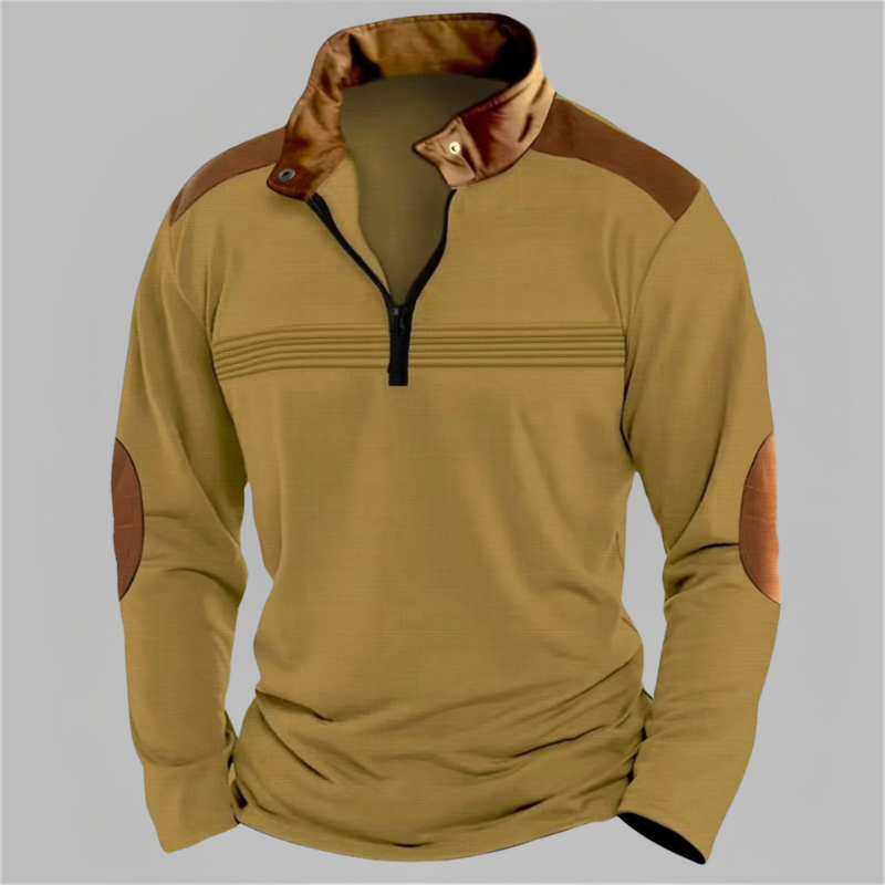 Two-Tone Half-Zip Men’s Pullover