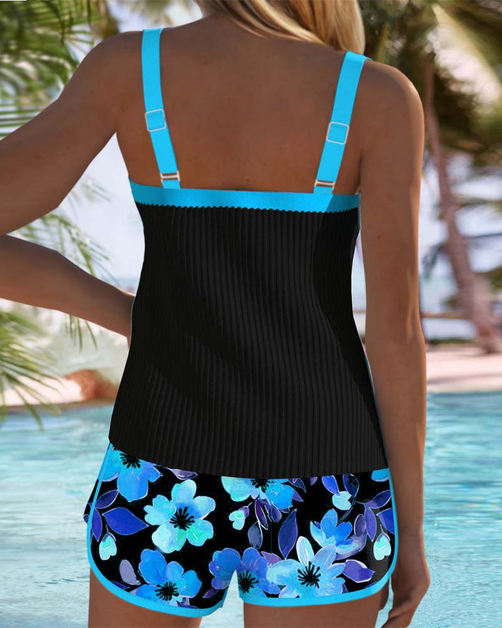 Kaelyn | Tropical Floral Tankini Set