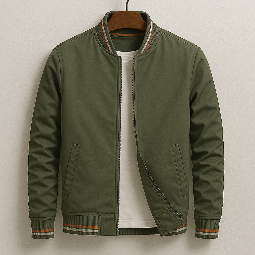 Classic Zip-Up Bomber Jacket