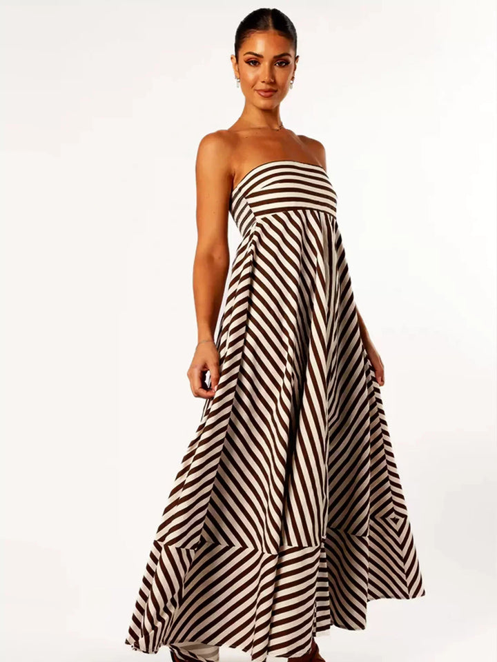 Isalyn | Flowy Striped Bandeau Dress