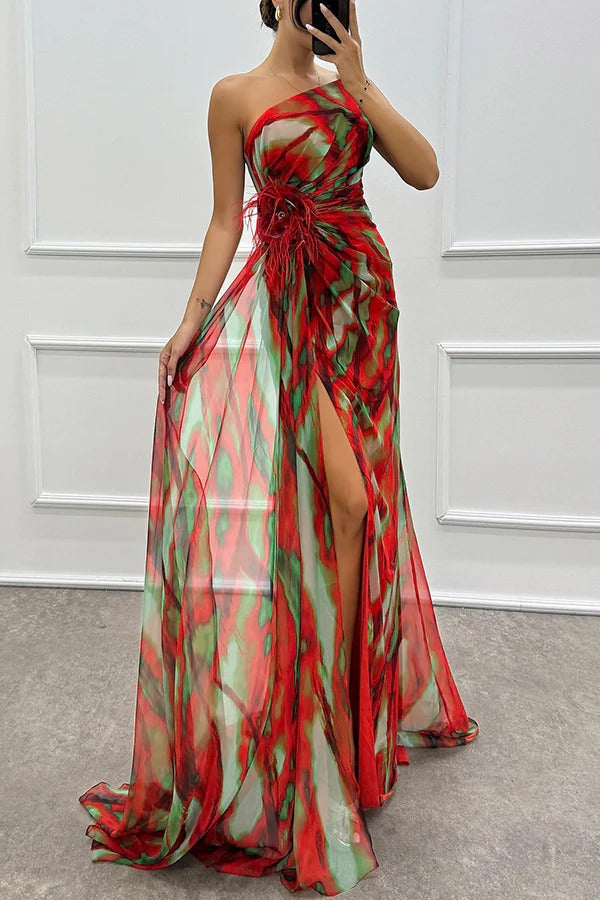 Averie | Strapless Draped Evening Gown