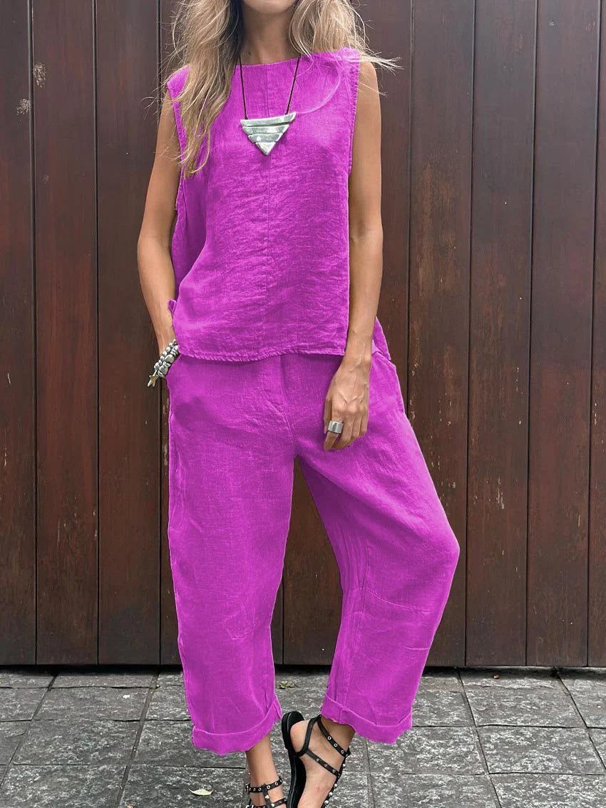 Nerina | Sleeveless Relaxed Two-Piece Set