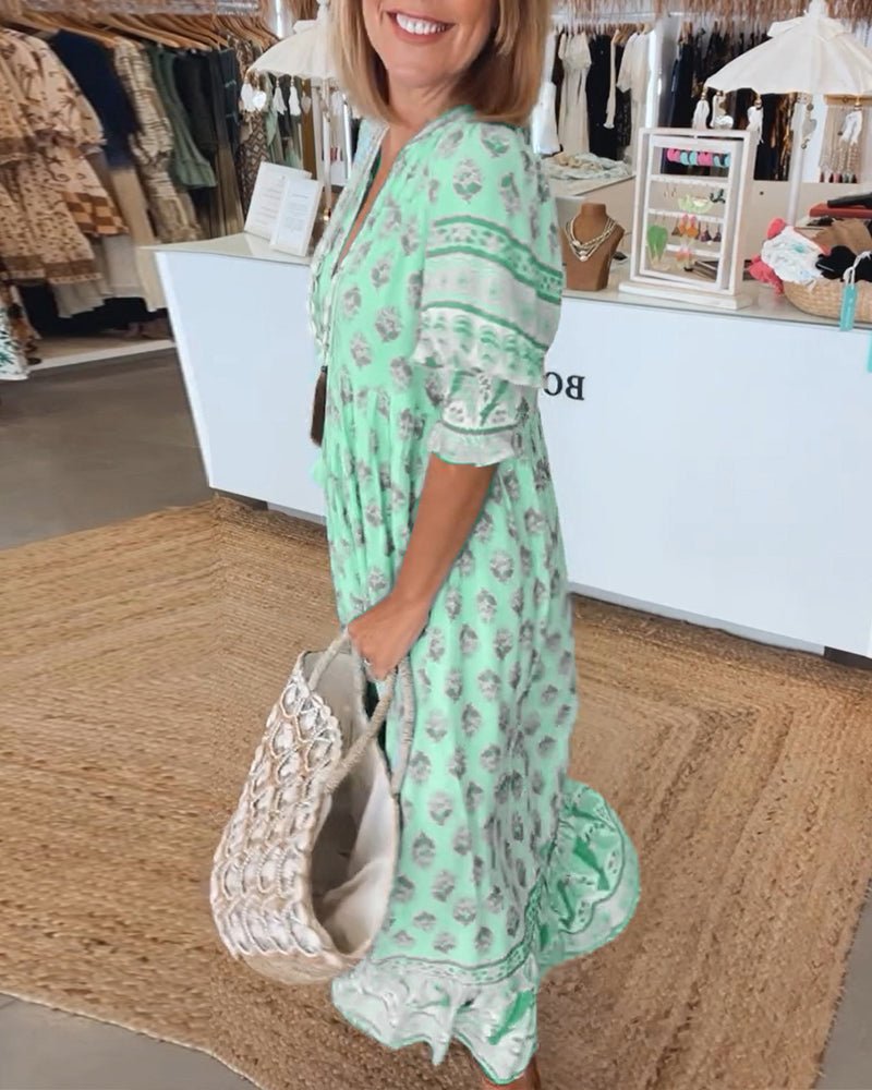 Isla | Boho Tassel Maxi Dress