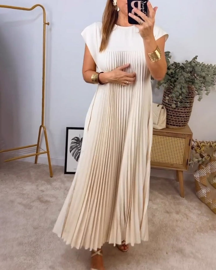 Mireille | Pleated A-Line Midi Dress