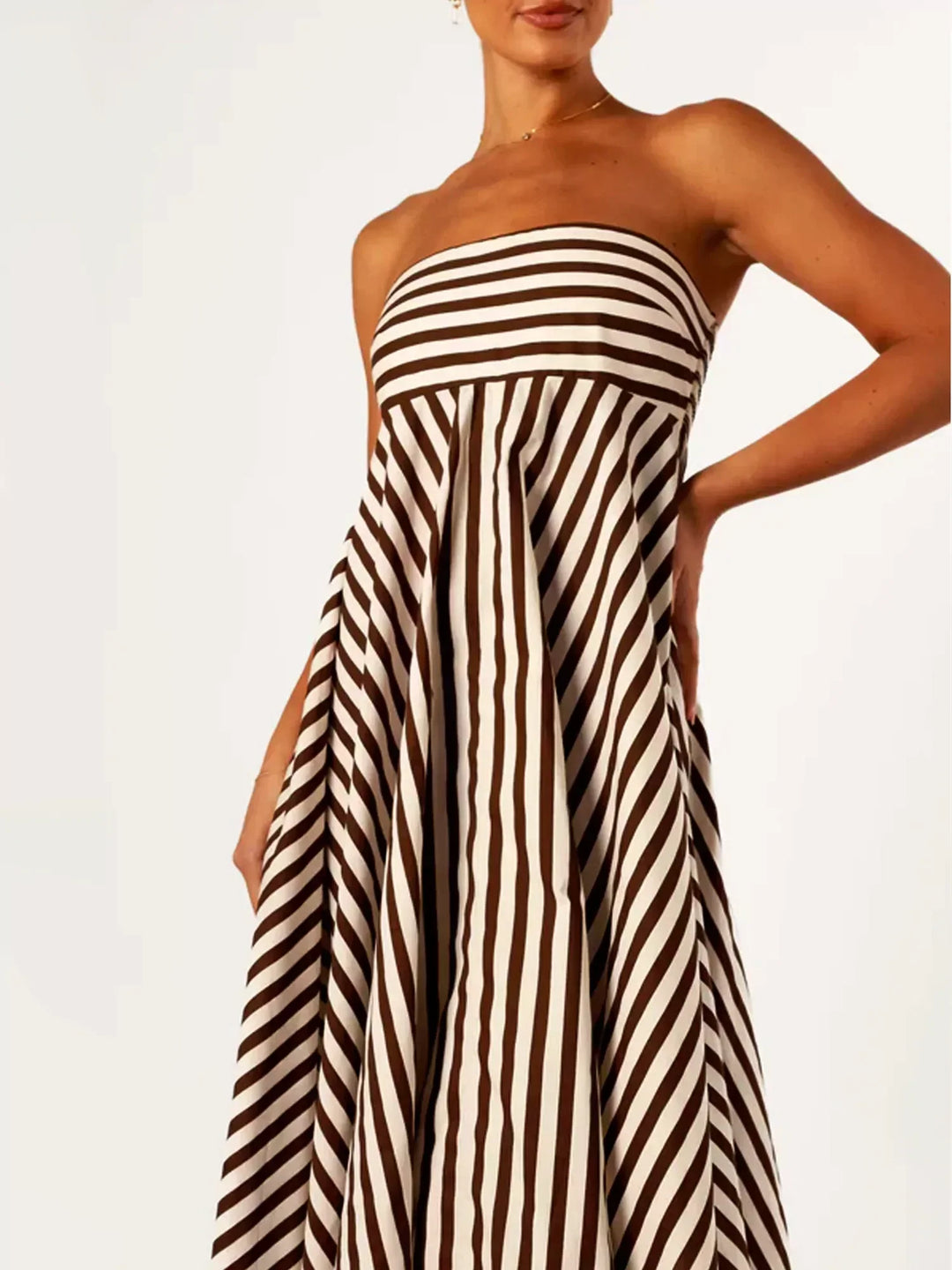 Isalyn | Flowy Striped Bandeau Dress