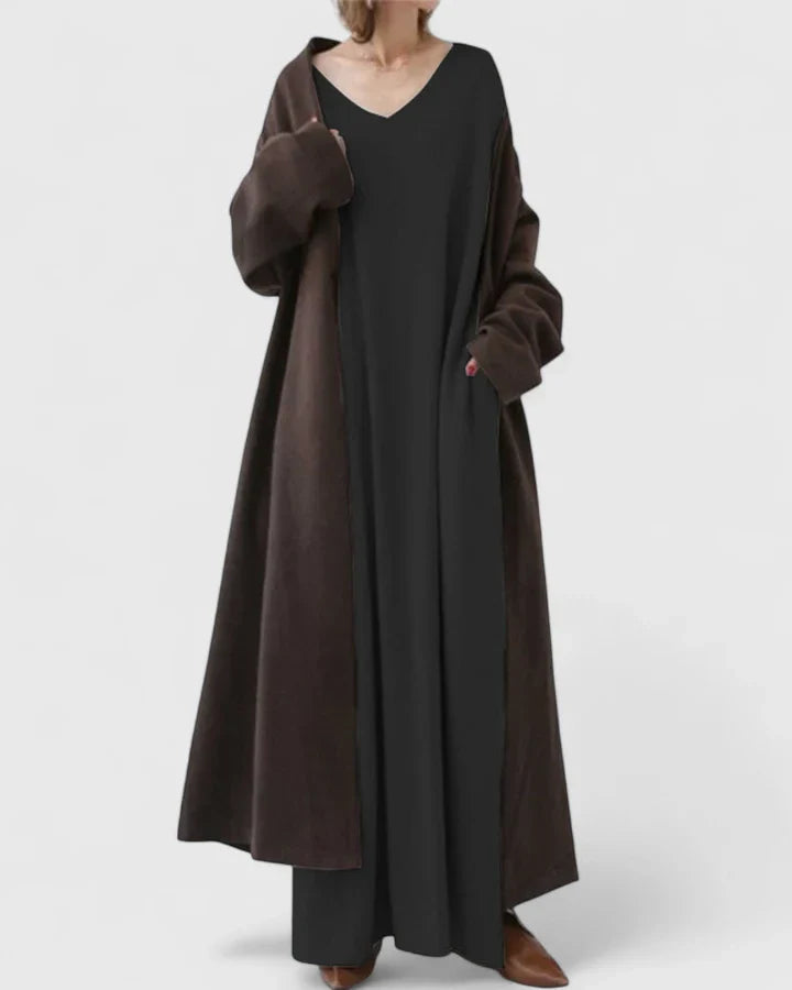 Women’s Long Sleeve V-Neck Maxi Dress