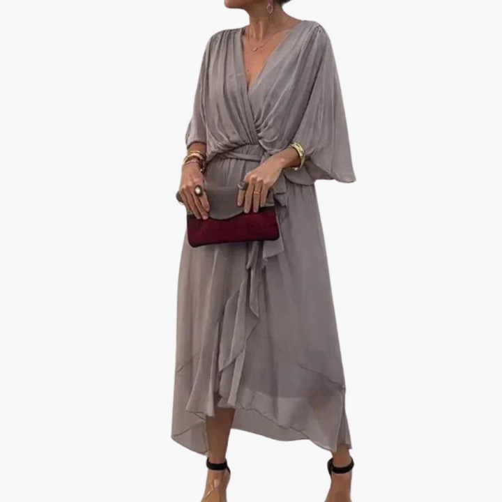 Leonie | Elegant Tie-Waist Midi Dress