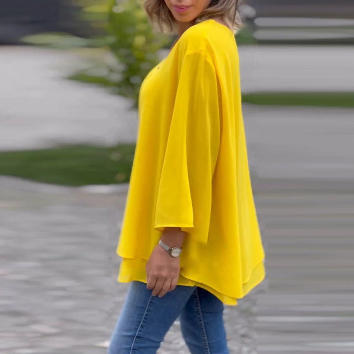 Liora | Zip-Front Flowing Blouse
