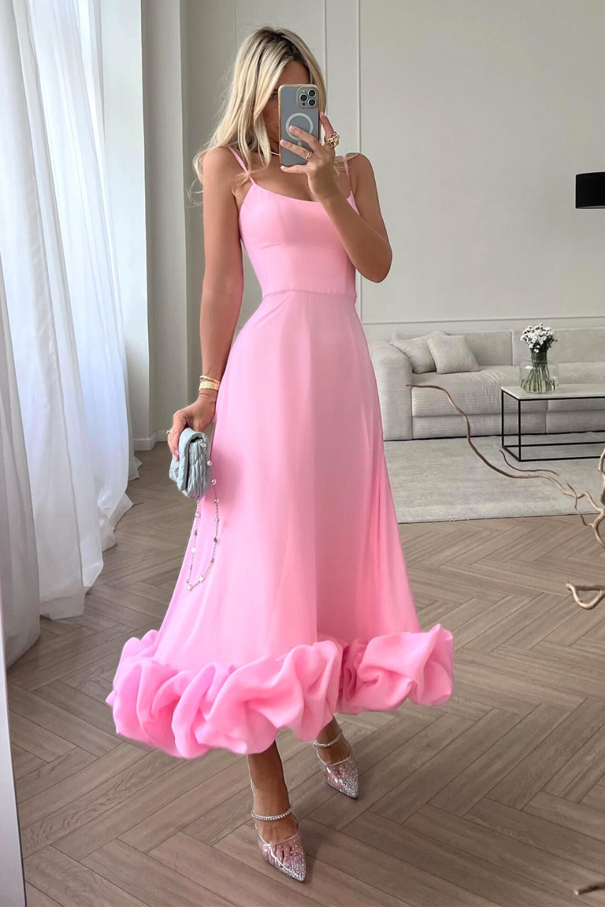 Sorelle | Ruffle Hem Midi Dress