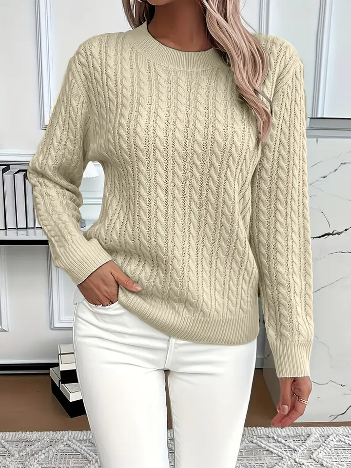 Women’s Cable Knit Crewneck Sweater