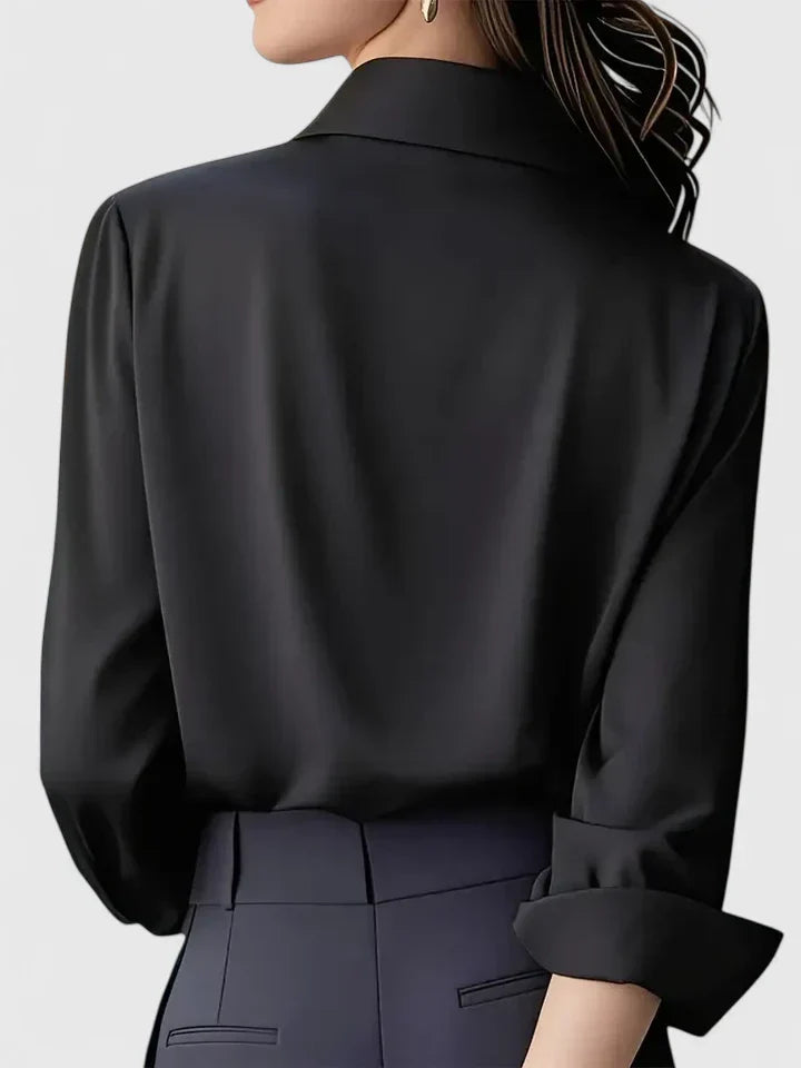 Bianca | Women’s Concealed Placket Fluid Button-Down Blouse