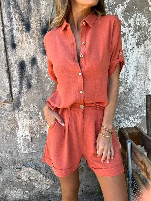 Sienna | Relaxed Chic Shirt & Shorts Set