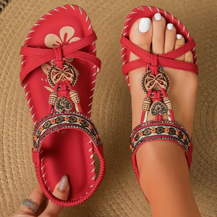 Talitha | Embroidered Boho Comfort Sandals