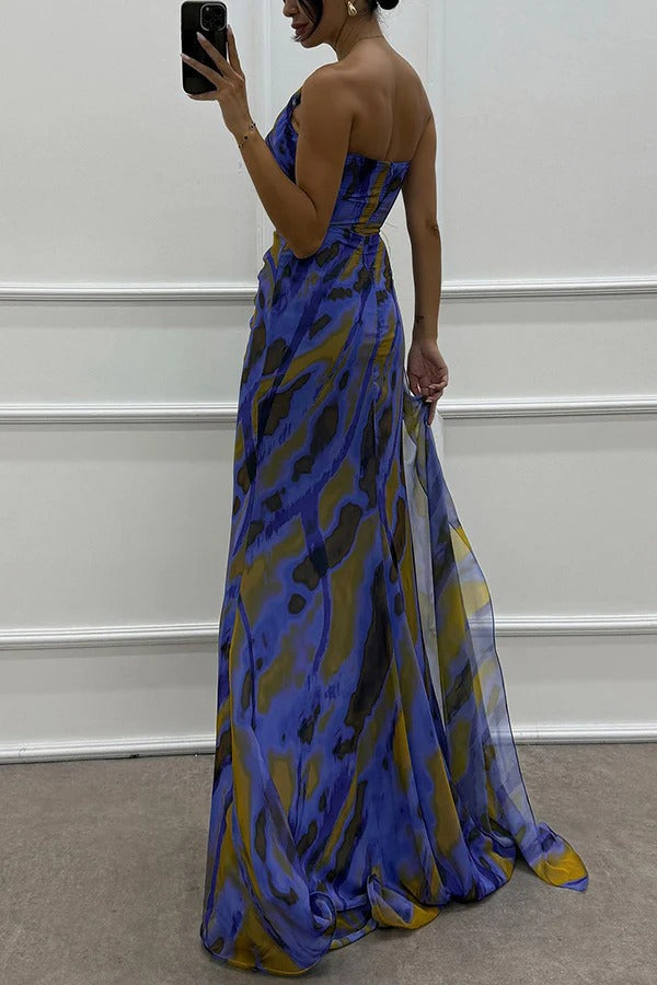 Averie | Strapless Draped Evening Gown