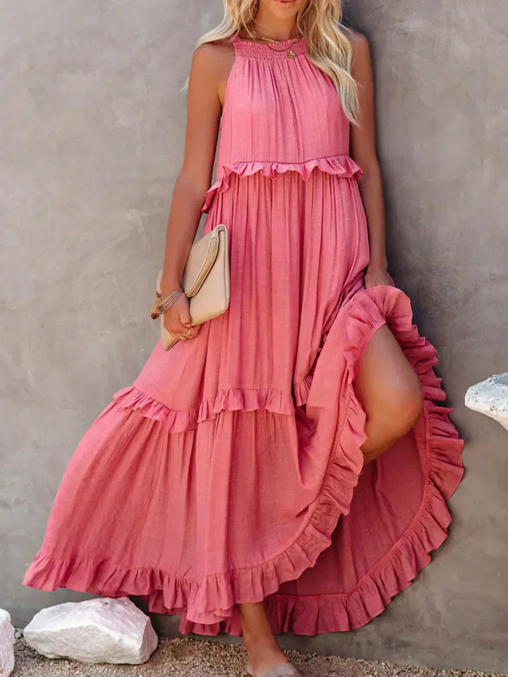 Zerina | Flowing Ruffle Maxi Dress