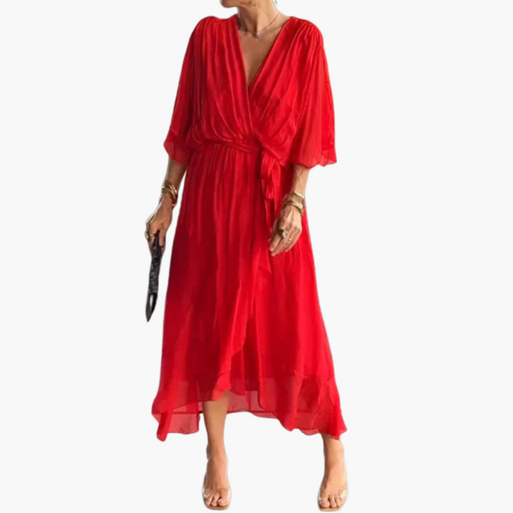 Leonie | Elegant Tie-Waist Midi Dress