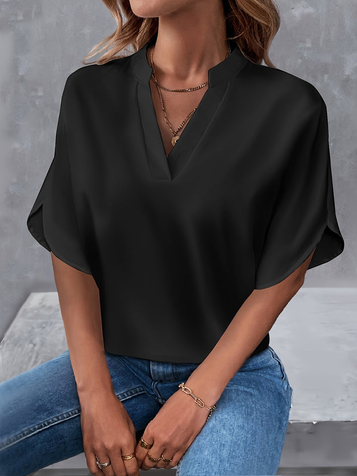 Lyvienne | Minimalist V-Neck Blouse