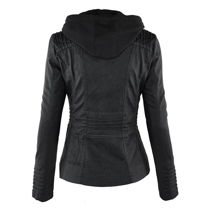 Women’s Hooded Moto-Style Jacket