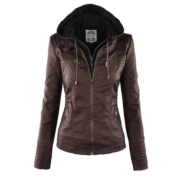 Women’s Hooded Moto-Style Jacket