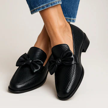Bow Detail Classic Orthopedic Loafers