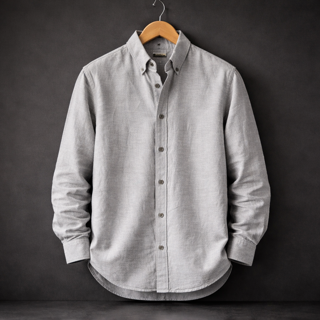 Rafael | Men’s Linen-Cotton Blend Button-Down with Curved Hem