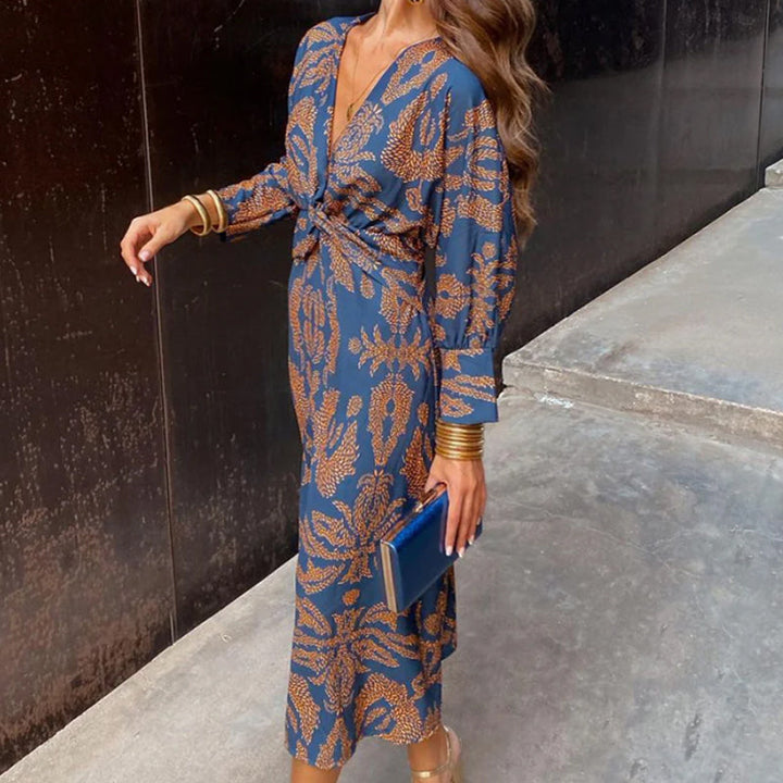 Calista | Twist Front Print Dress