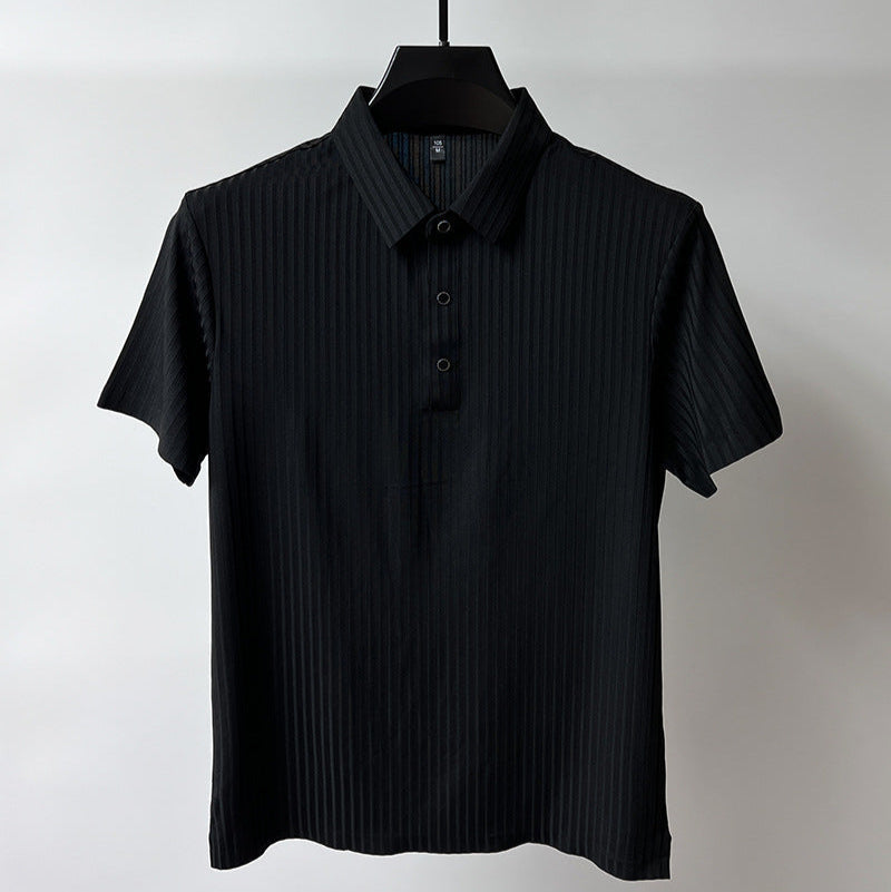 Harrison | Men’s Vertical Stripe Performance Golf &amp; Resort Polo